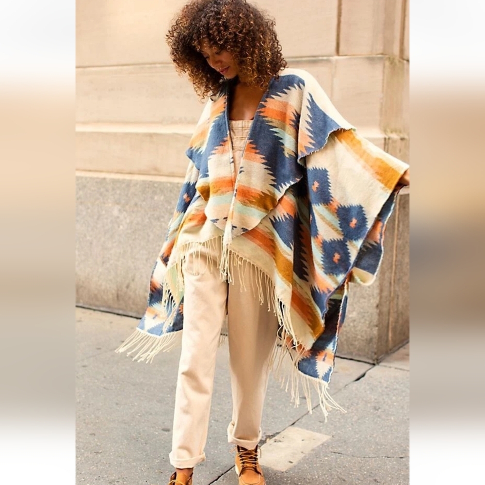 Free People Crossroads Poncho One Size - Picture 4 of 12